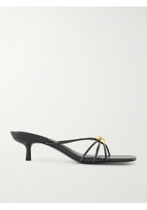 SIMKHAI - Amaya Embellished Leather Mules - Black - IT35,IT36,IT37,IT38,IT39,IT40,IT41