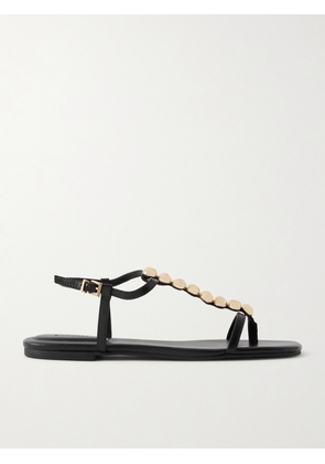 SIMKHAI - Amaya Embellished Leather Flats - Black - IT35,IT36,IT37,IT38,IT39,IT40,IT41