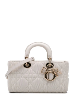 Christian Dior Pre-Owned 2000-2024 Medium Technical Fabric Macrocannage Lady D Joy satchel - White