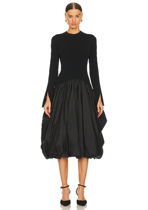 SIMKHAI Kenlie Midi Dress in Black. Size L. Also in M, S, XS.