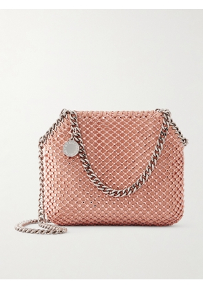 Stella McCartney - Falabella Mini Crystal-embellished Mesh Shoulder Bag - Orange - One size