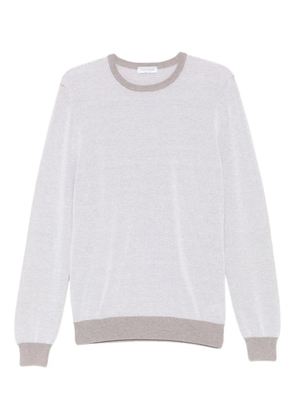 Gran Sasso textured cotton sweater - Grey