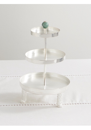 Natalia Criado - Silver-plated And Jasper Cake Stand - One size