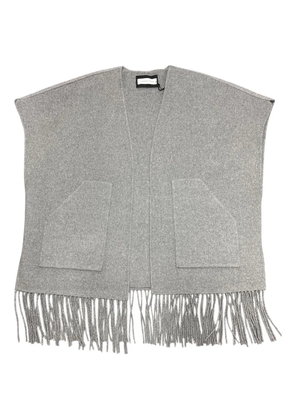 Caractère pocket fringed cape - Grey