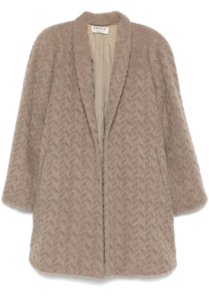 A.N.G.E.L.O. Vintage Cult 1980s brushed-effect coat - Brown