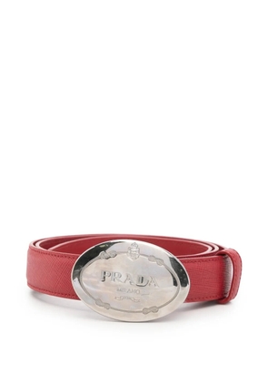 Prada logo-buckle belt - Red