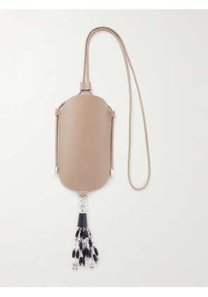 KALLMEYER - Lunette Tasseled Leather Pouch - Brown - One size