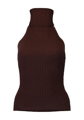 Cara Cara Samson ribbed turtleneck top - Brown