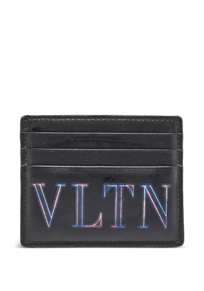 Valentino Garavani Pre-Owned leather logo card holder - Black