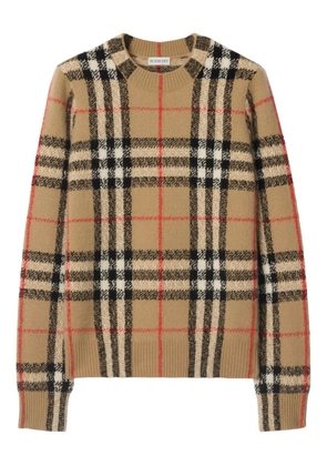Burberry checked cashmere sweater - Neutrals