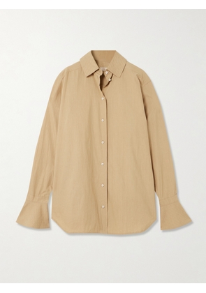 OSSOU - Haze Oversized Cotton-poplin Shirt - Neutrals - x small,small,medium,large