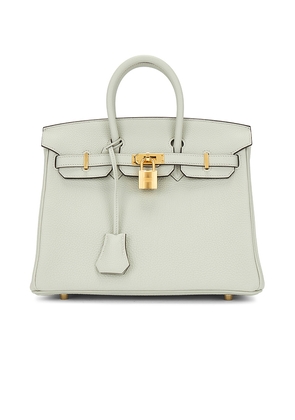 FWRD Renew Hermes Clemence Birkin 25 Handbag in Grey.