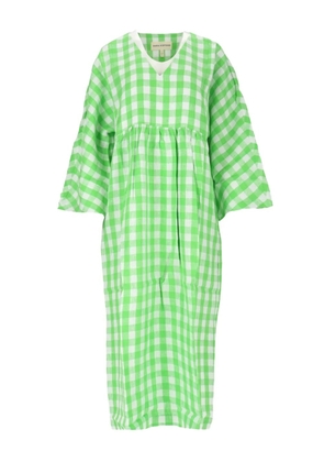 Mara Hoffman checked midi dress - Green