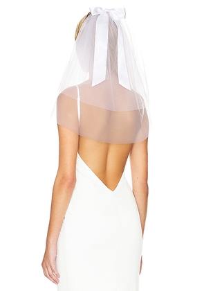 Gigi & Olive Ribbon Bow Veil in White.