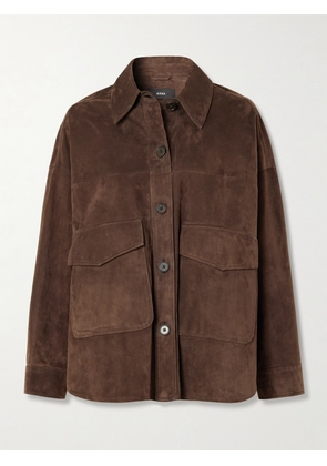 ARMA - Kaylee Oversized Paneled Suede Jacket - Brown - EU 34,EU 36,EU 38,EU 40,EU 42