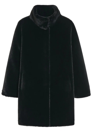 Apparis high-neck faux fur coat - Black