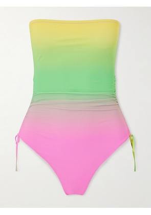 Lido - Venti Strapless Ruched Dégradé Swimsuit - Multi - x small,small,medium,large,x large