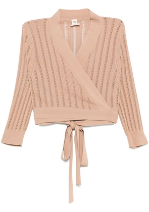 Hermès Pre-Owned 2000s open knit bolero - Brown