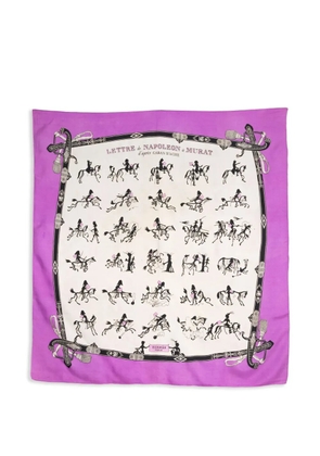 Hermès Pre-Owned 1946 Lettre de Napoleon a Murat by Hugo Grygkar scarf - Pink