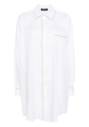 Fabiana Filippi contrast-trim linen shirt - Neutrals