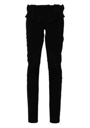 Mugler zipped scuba trousers - Black