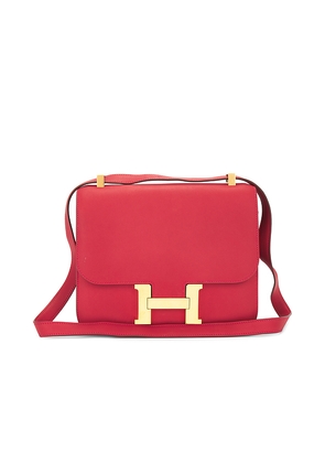 FWRD Renew Hermes Swift Constance 24 Shoulder Bag in Red.