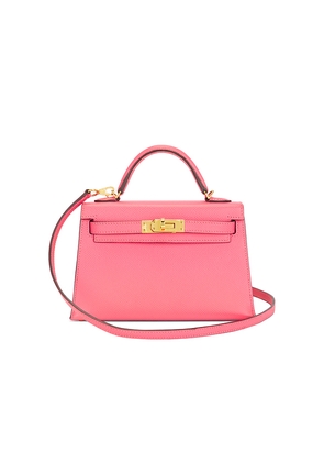 FWRD Renew Hermes Epsom Kelly 20 Sellier Handbag in Fushia.
