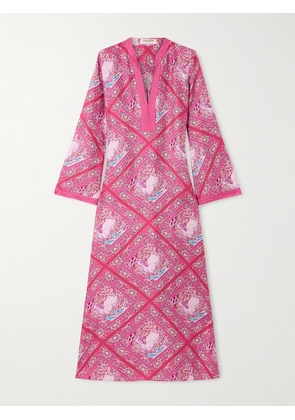 Emporio Sirenuse - Jenna Printed Silk Kaftan - Pink - IT36,IT38,IT40,IT42,IT44,IT46,IT48,IT50