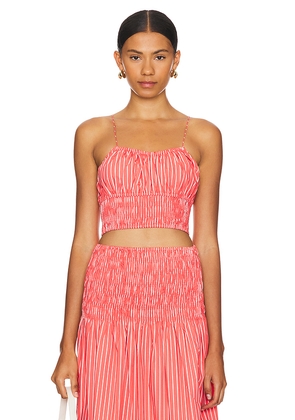 FAITHFULL THE BRAND Baia Top in Red. Size L. Also in S, XS.