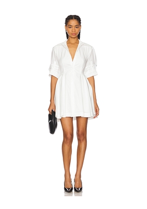 SIMKHAI Jazzie Short Sleeve Mini Dress in White. Size 0. Also in 00.