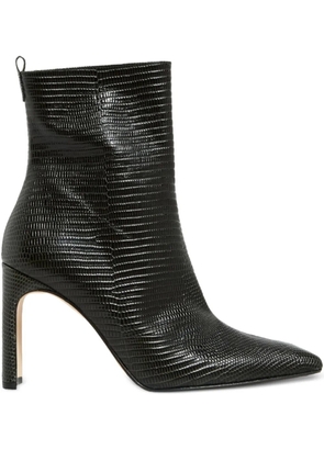 Miista 90mm Marcelle snakeskin-effect leather square-toe boots - Green