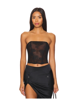 fleur du mal Bouquet Lace Corset Top in Black. Size L. Also in XS.