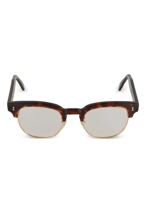Kador woody half-frame glasses - Brown