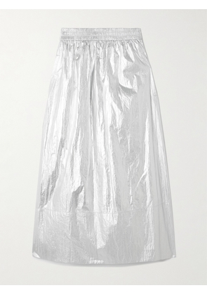 Tibi - Metallic Shell Midi Skirt - Silver - xx small,x small,small,medium,large,x large