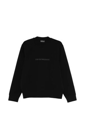 Emporio Armani logo-detail crew-neck sweatshirt - Black