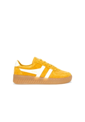 Gola Women's Grandslam Suede Sneakers in Mustard. Size 5. Also in 6, 7, 7.5, 8, 9.