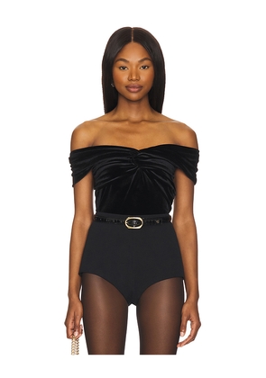 Good American Velvet Off Shoulder Top in Black. Size 2X. Also in 3X, 4X, 5X, L, M.