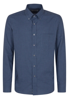 Canali check-print shirt - Blue
