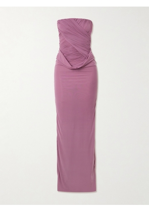 Maygel Coronel - Gorgonia Strapless Draped Stretch-jersey Maxi Dress - Pink - XXS/XS,S/M,M/L