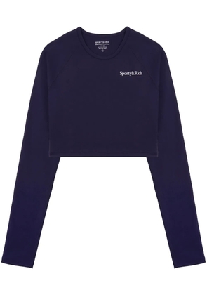 Sporty & Rich logo-print long-sleeve T-shirt - Blue