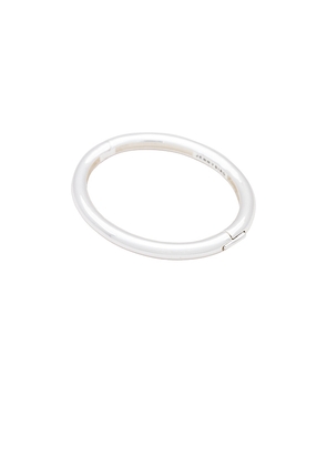 Jenny Bird Gia Bangle in Metallic Silver.