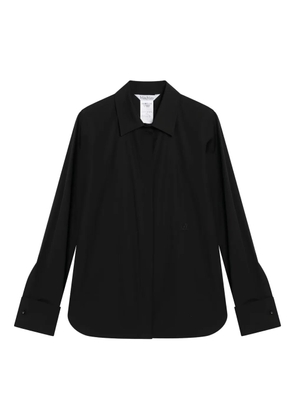 Max Mara embroidered-logo long-sleeve shirt - Black
