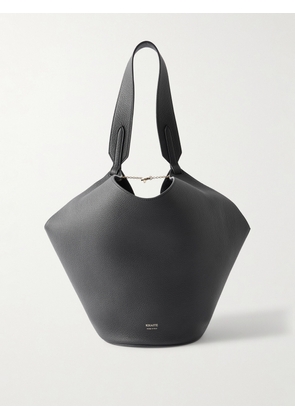 KHAITE - Lotus Small Textured-leather Tote - Black - One size