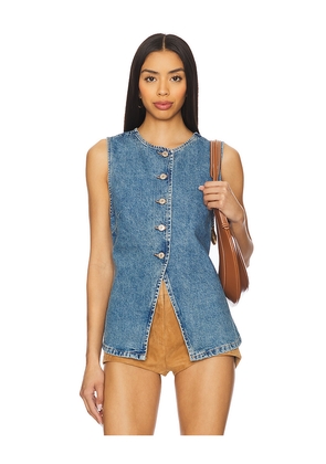 Free People x We The Free Aimee Vest in Blue. Size L. Also in M, S, XL, XS.