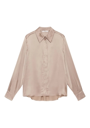 MALIPARMI satin long-sleeve shirt - Neutrals