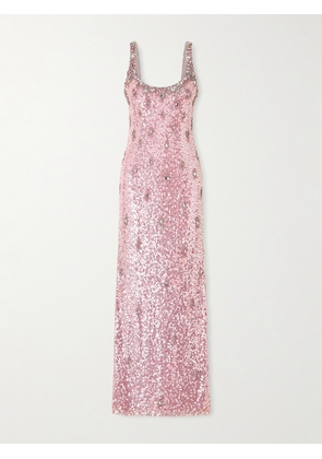 Jenny Packham - Eza Embellished Mesh Gown - Pink - UK 6,UK 8,UK 10,UK 12,UK 14,UK 16
