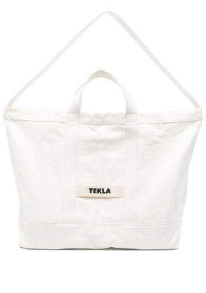 TEKLA logo-embroidered beach bag - White