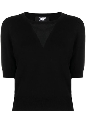 DKNY V-neck cropped jumper - Black