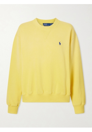 Polo Ralph Lauren - Embroidered Cotton-blend Fleece Sweatsihrt - Yellow - xx small,x small,small,medium,large,x large
