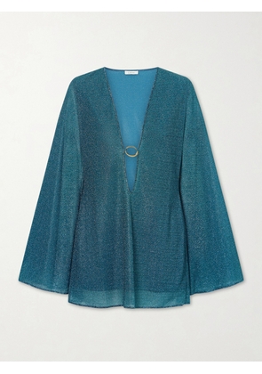 Oséree - Lumière Embellished Metallic Stretch-knit Kaftan - Blue - small,medium,large,x large